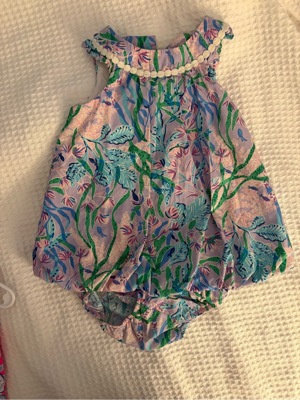 Lilly Pulitzer Lavender and Teal Floral Dress and Diaper Cover